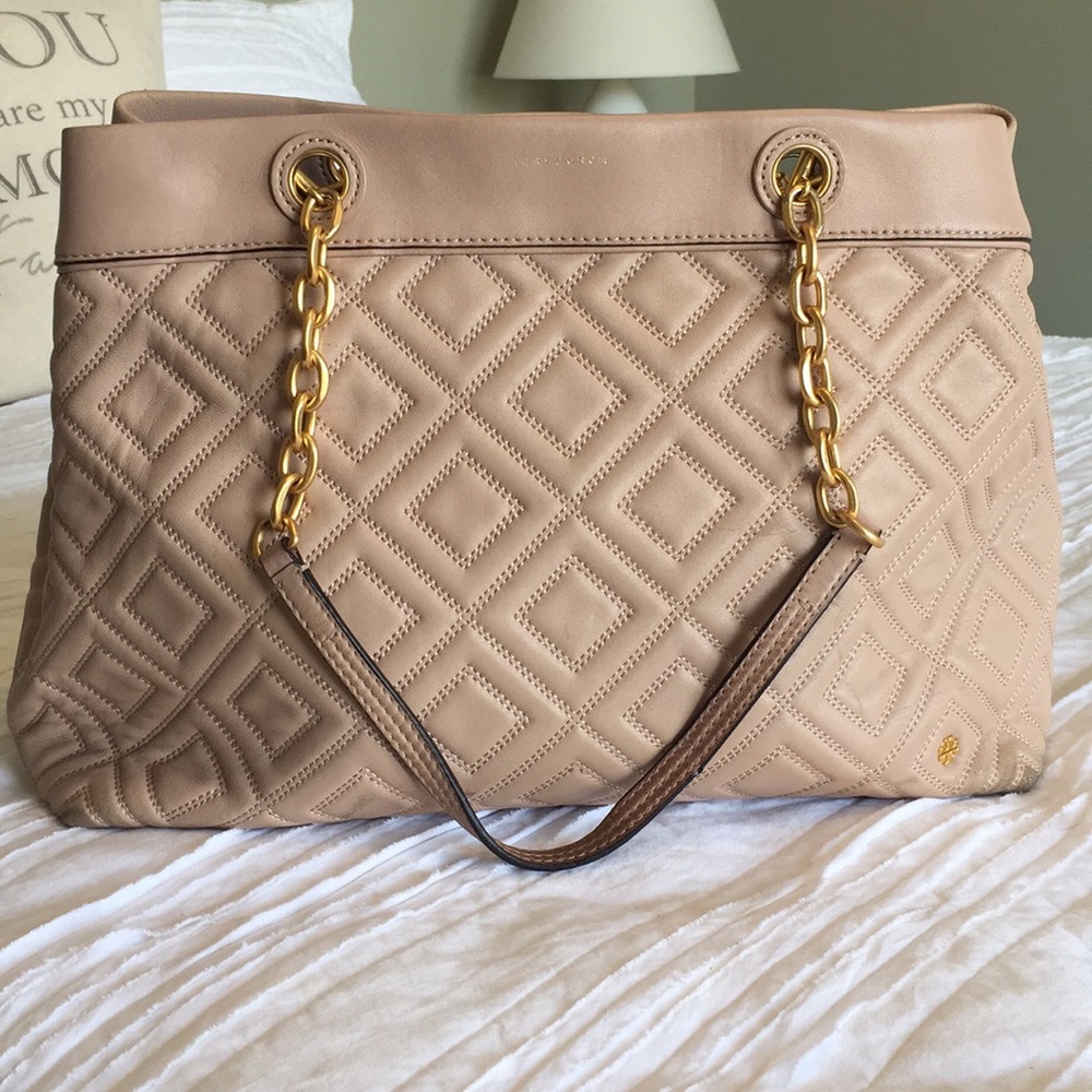 Tory Burch Louisa Tote. Mink. Retail $420. Used.